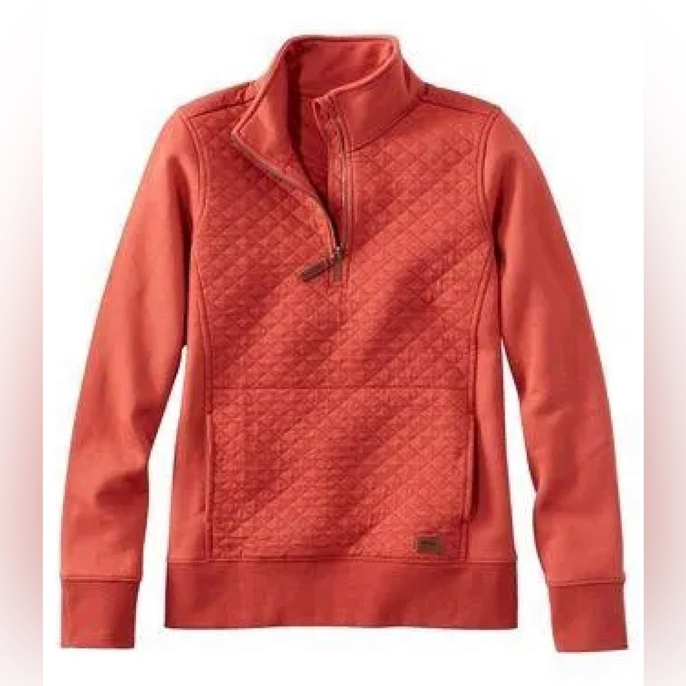 LL Bean Quilted Quarter-Zip Pullover